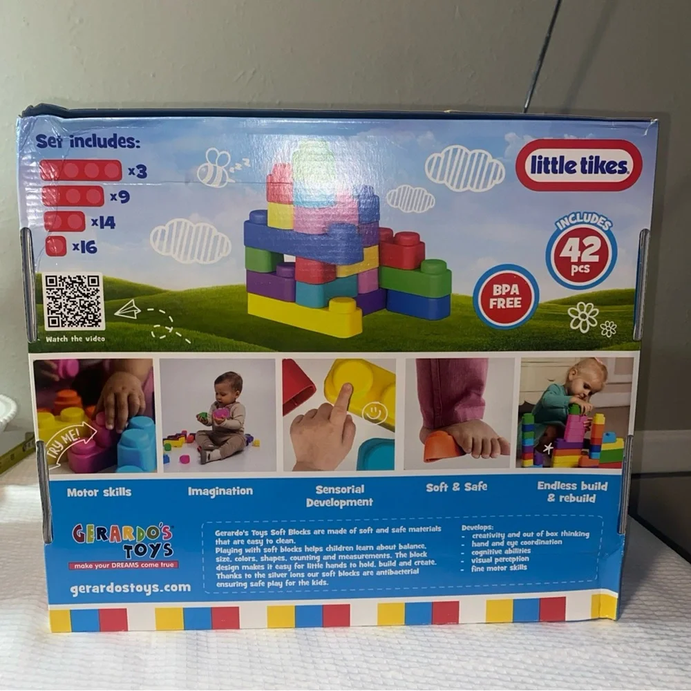 Soft Blocks Little Tikes Set - 42 Piece Building & Stacking Toys